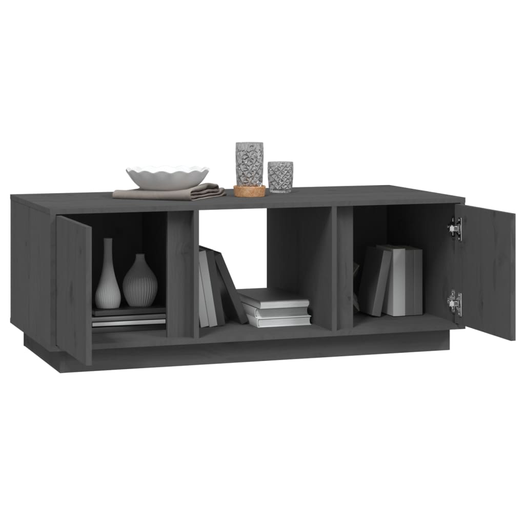 Salontafel 110X50X40 Cm Massief Grenenhout Grijs