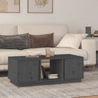 Coffee table 110x50x40 cm solid pine wood grey