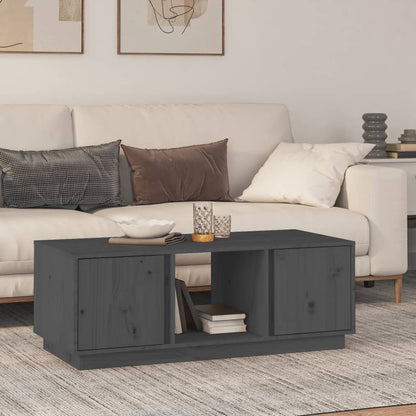 Salontafel 110X50X40 Cm Massief Grenenhout Grijs