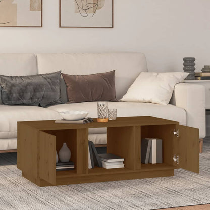 Salontafel 110X50X40 Cm Massief Grenenhout Honingbruin