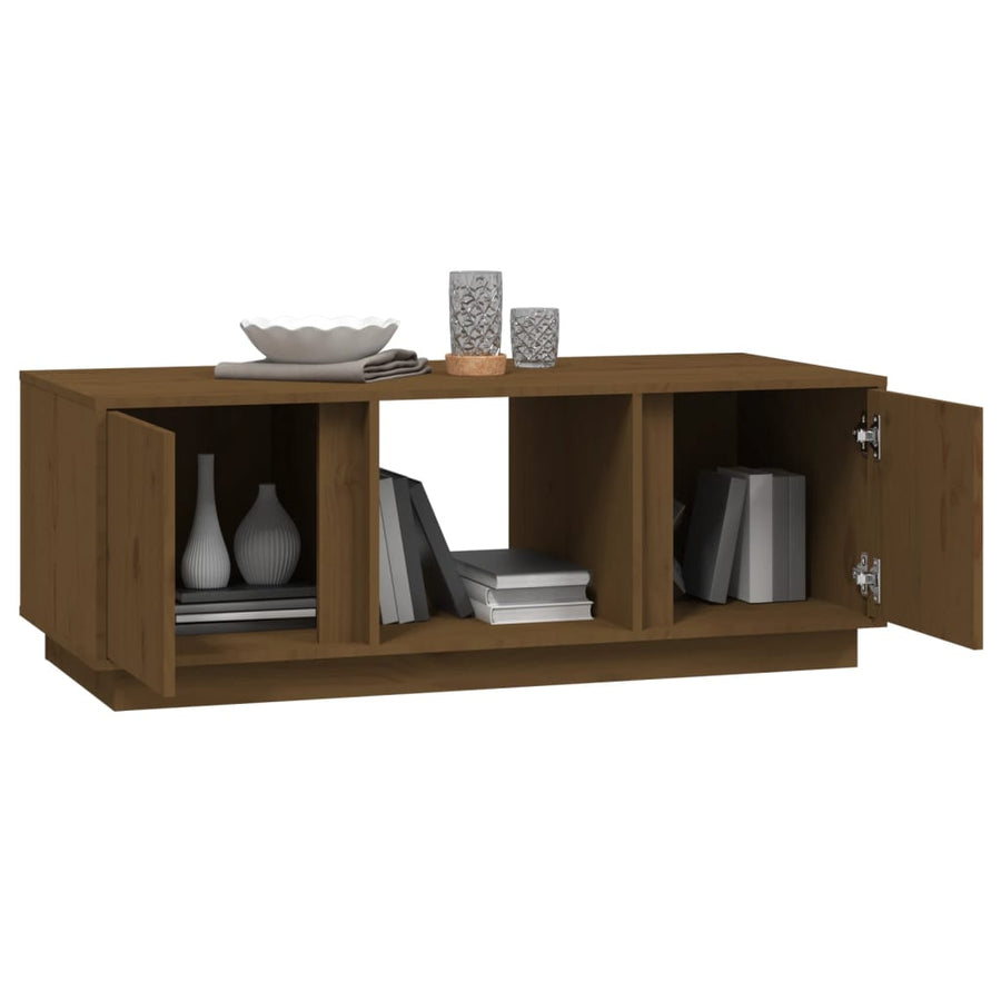 Salontafel 110X50X40 Cm Massief Grenenhout Honingbruin