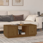 Coffee table 110x50x40 cm solid pine honey brown