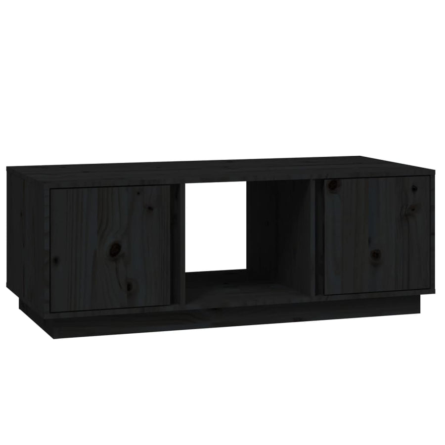 Salontafel 110X50X40 Cm Massief Grenenhout Zwart