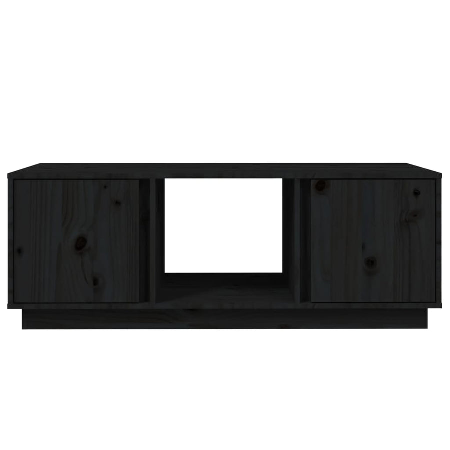 Salontafel 110X50X40 Cm Massief Grenenhout Zwart