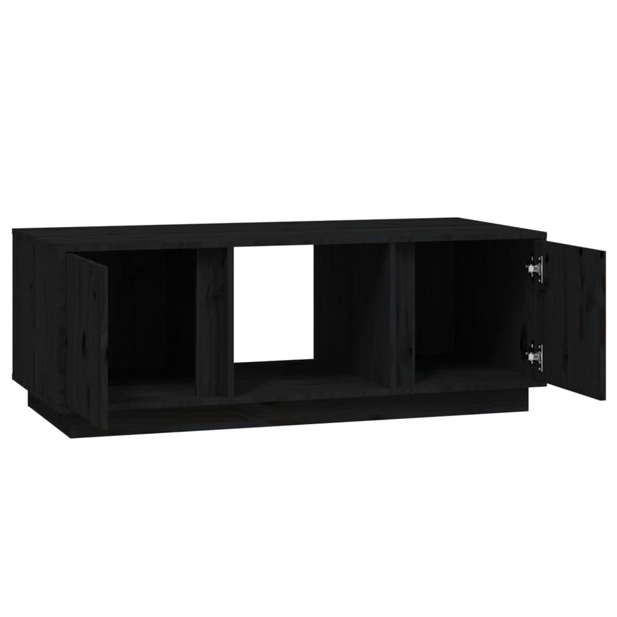 Salontafel 110X50X40 Cm Massief Grenenhout Zwart