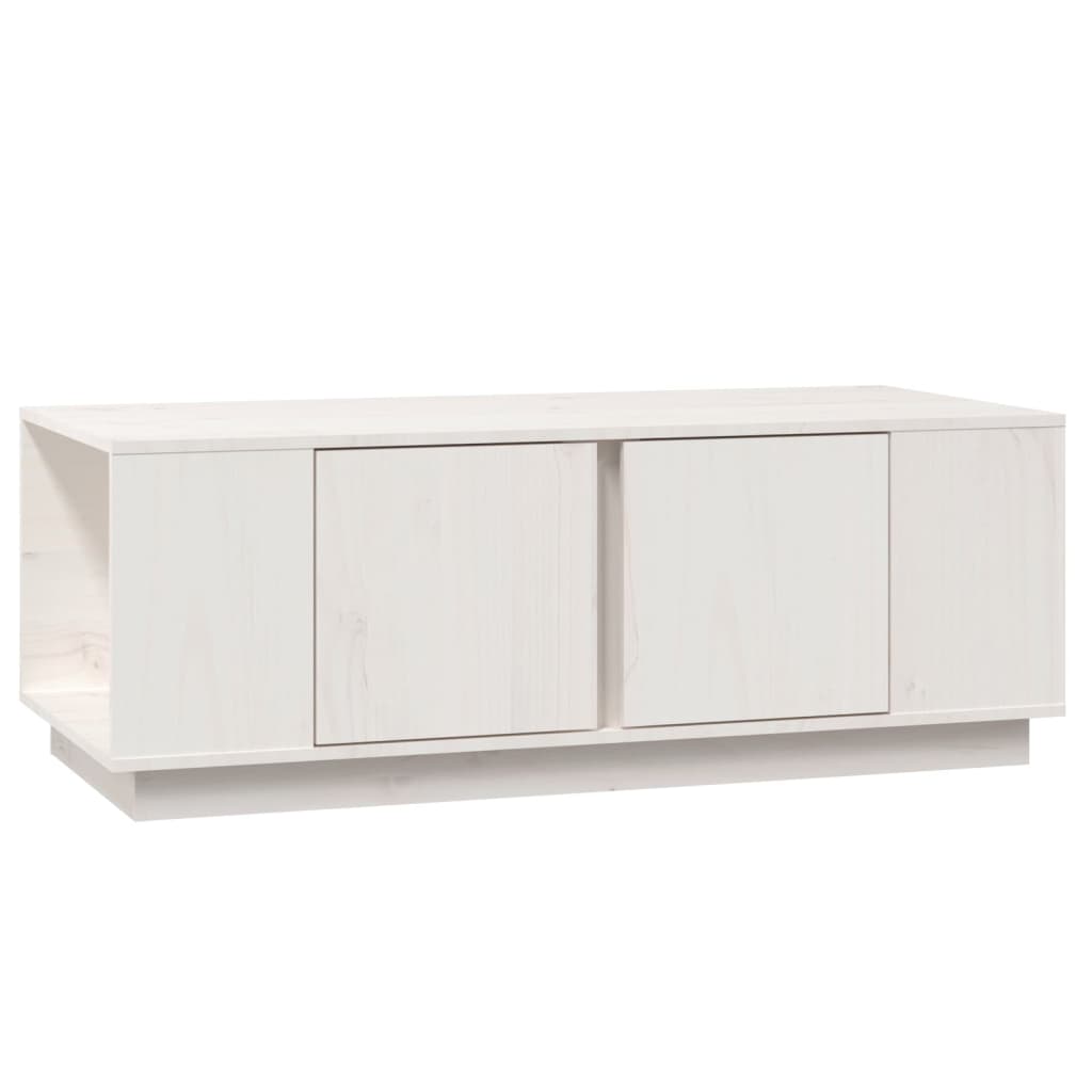 Salontafel 110X50X40 Cm Massief Grenenhout Wit