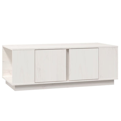 Salontafel 110X50X40 Cm Massief Grenenhout Wit