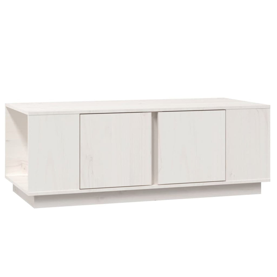 Salontafel 110X50X40 Cm Massief Grenenhout Wit