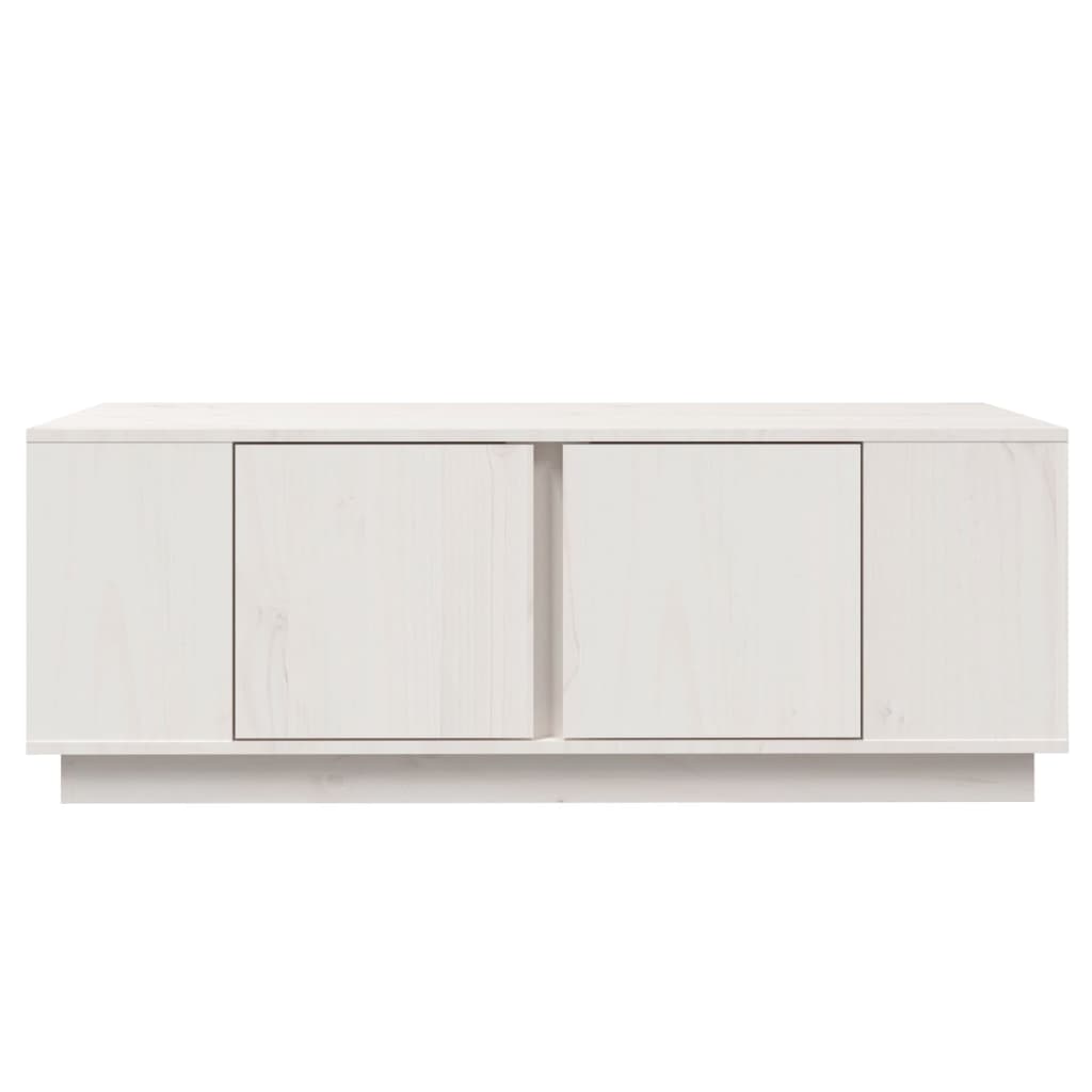 Salontafel 110X50X40 Cm Massief Grenenhout Wit