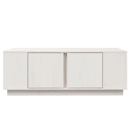 Salontafel 110X50X40 Cm Massief Grenenhout Wit