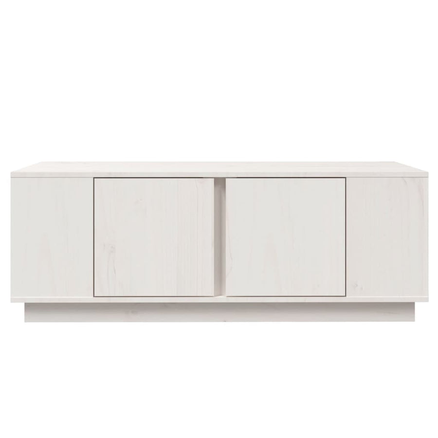 Salontafel 110X50X40 Cm Massief Grenenhout Wit