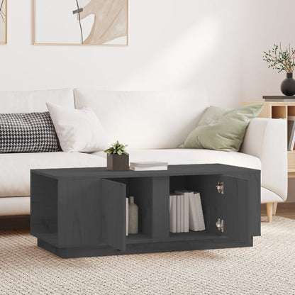 Salontafel 110X50X40 Cm Massief Grenenhout Grijs