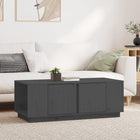 Coffee table 110x50x40 cm solid pine wood grey
