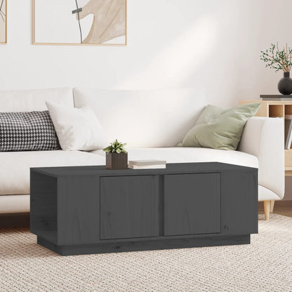 Salontafel 110X50X40 Cm Massief Grenenhout Grijs
