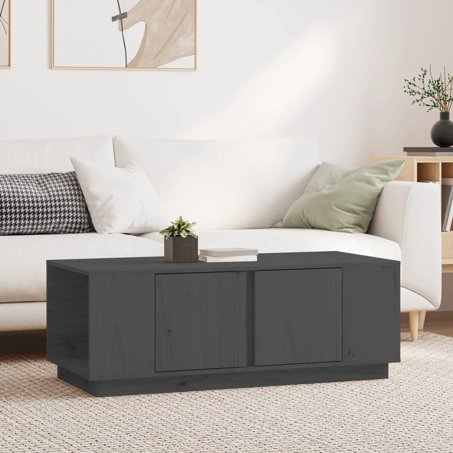 Salontafel 110X50X40 Cm Massief Grenenhout Grijs