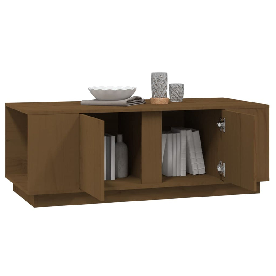 Salontafel 110X50X40 Cm Massief Grenenhout Honingbruin
