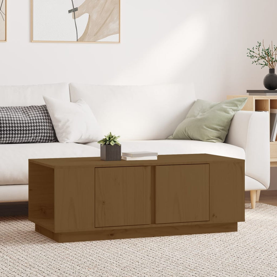 Salontafel 110X50X40 Cm Massief Grenenhout Honingbruin