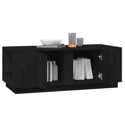Salontafel 110X50X40 Cm Massief Grenenhout Zwart