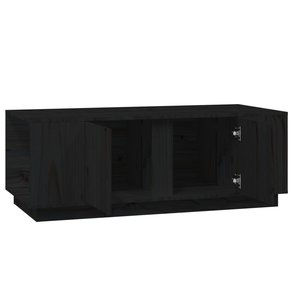 Salontafel 110X50X40 Cm Massief Grenenhout Zwart