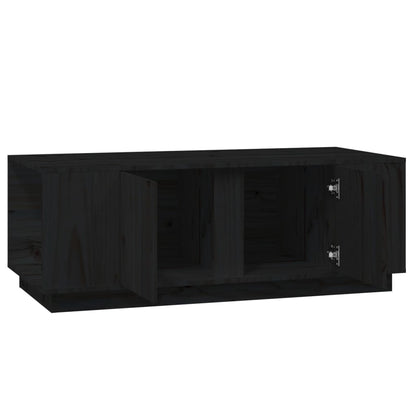Salontafel 110X50X40 Cm Massief Grenenhout Zwart