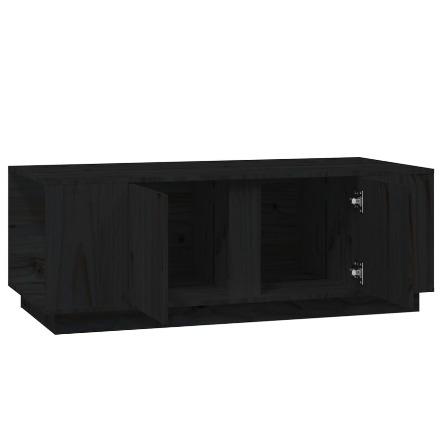 Salontafel 110X50X40 Cm Massief Grenenhout Zwart