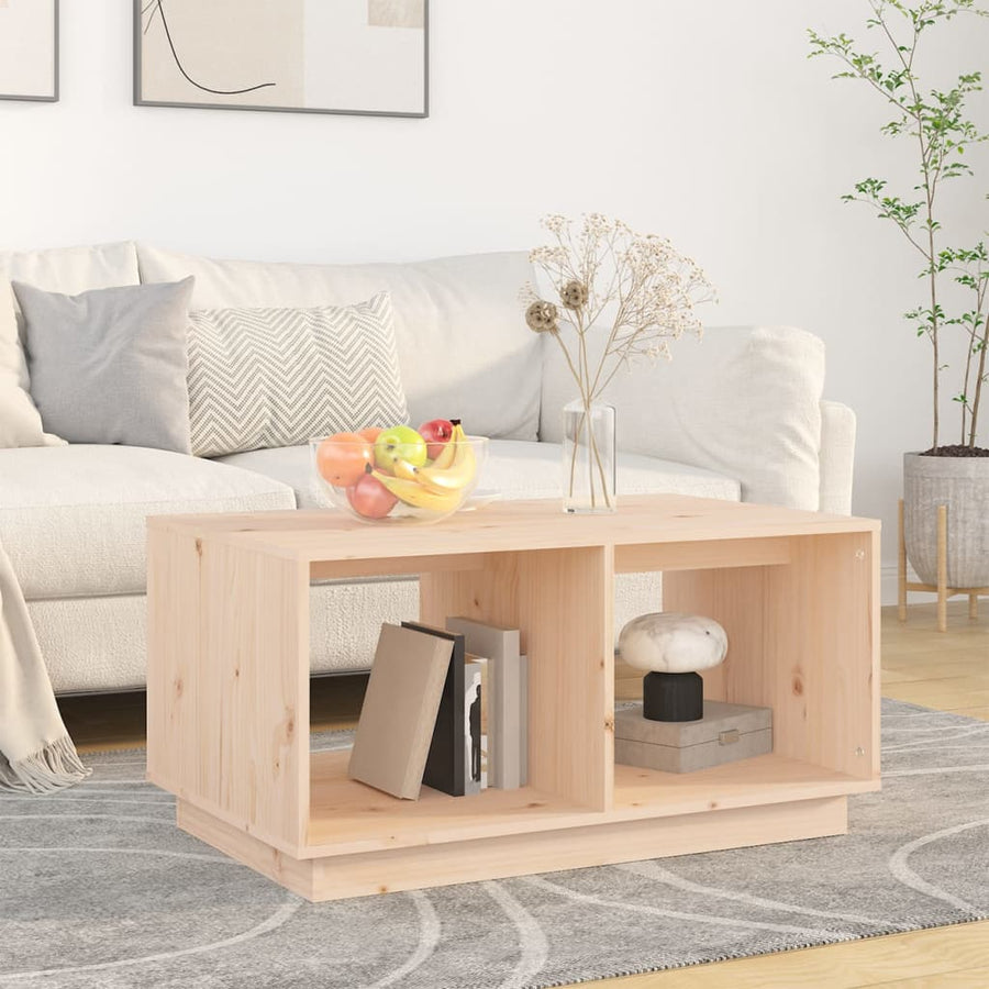 Salontafel 80X50X40 Cm Massief Grenenhout Naturel