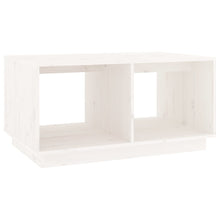 Salontafel 80X50X40 Cm Massief Grenenhout Wit