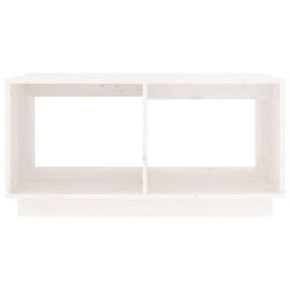 Salontafel 80X50X40 Cm Massief Grenenhout Wit