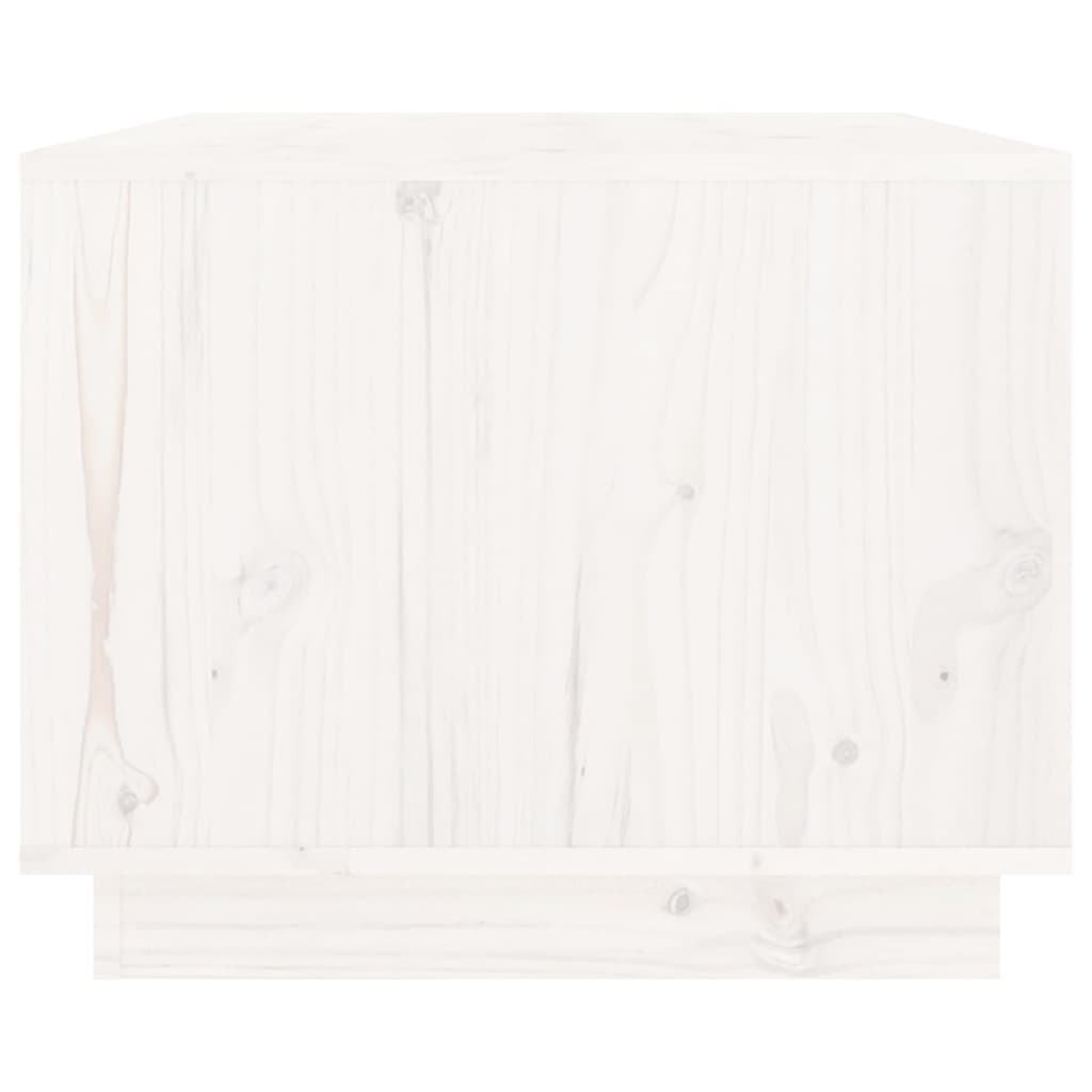 Salontafel 80X50X40 Cm Massief Grenenhout Wit