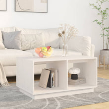 Salontafel 80X50X40 Cm Massief Grenenhout Wit