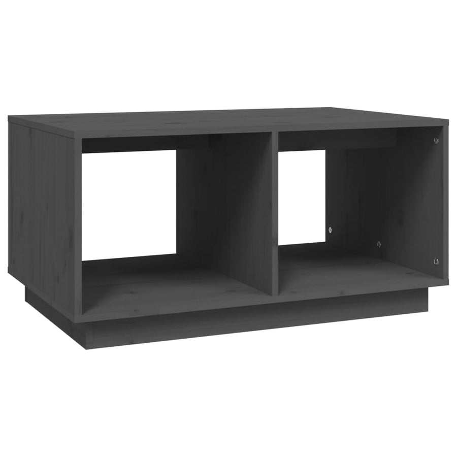 Salontafel 80X50X40 Cm Massief Grenenhout Grijs