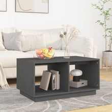 Salontafel 80X50X40 Cm Massief Grenenhout Grijs