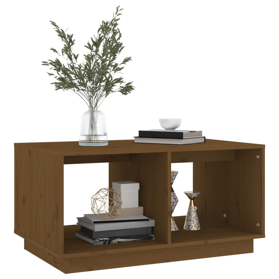 Salontafel 80X50X40 Cm Massief Grenenhout Honingbruin