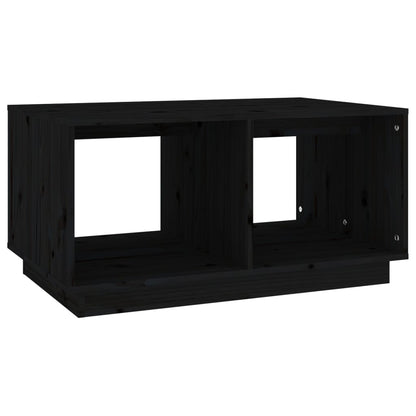 Salontafel 80X50X40 Cm Massief Grenenhout Zwart
