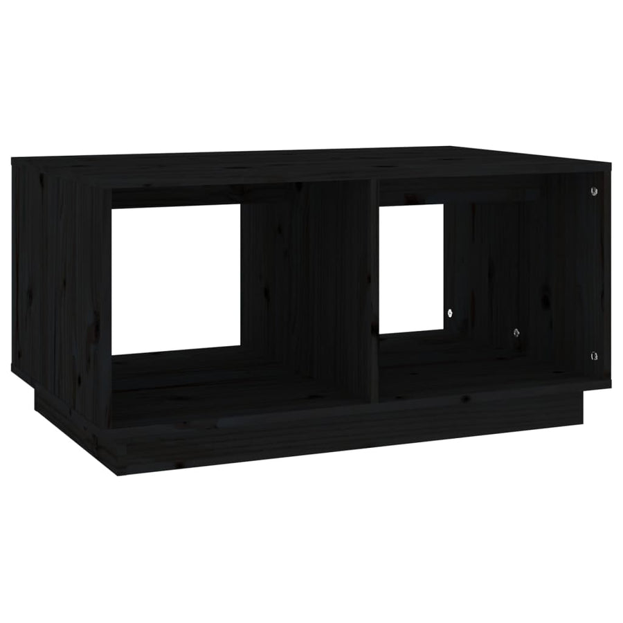 Salontafel 80X50X40 Cm Massief Grenenhout Zwart
