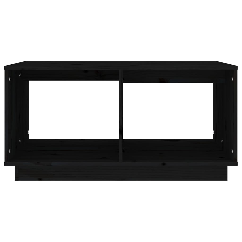 Salontafel 80X50X40 Cm Massief Grenenhout Zwart