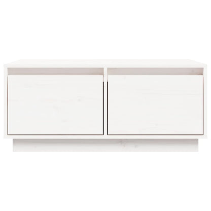 Salontafel 80X50X35 Cm Massief Grenenhout Wit