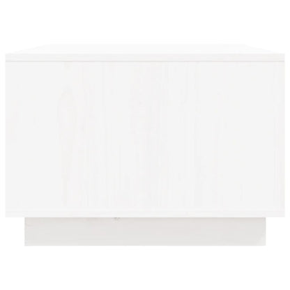 Salontafel 80X50X35 Cm Massief Grenenhout Wit