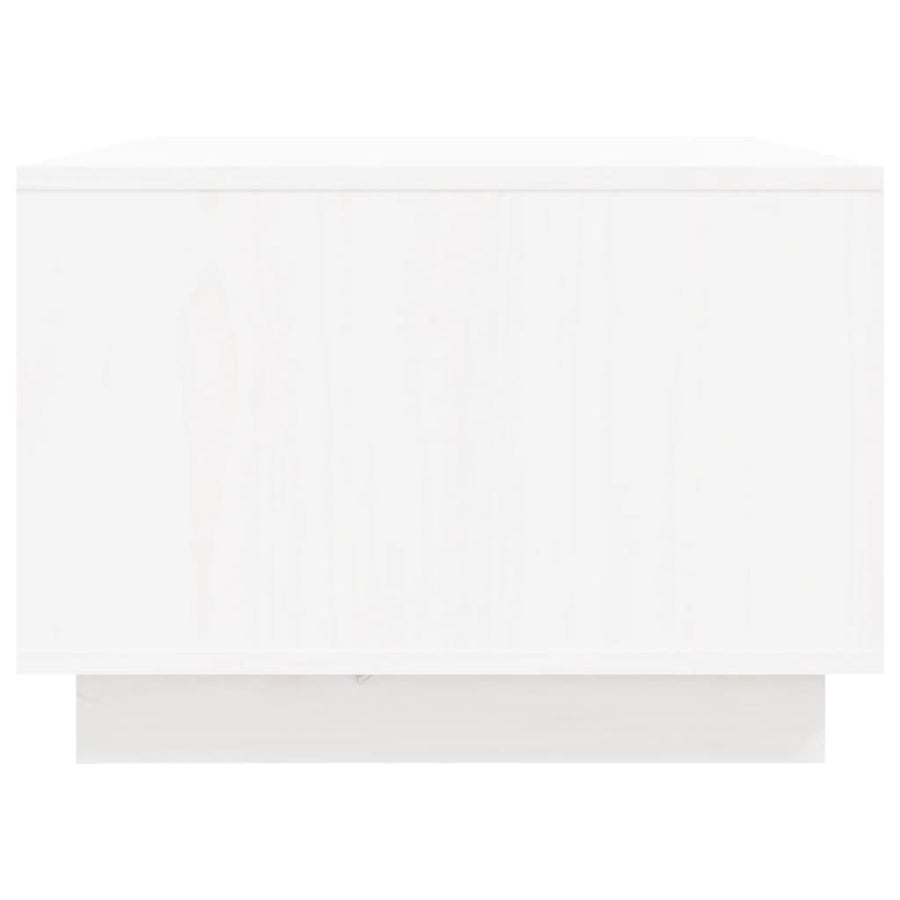 Salontafel 80X50X35 Cm Massief Grenenhout Wit