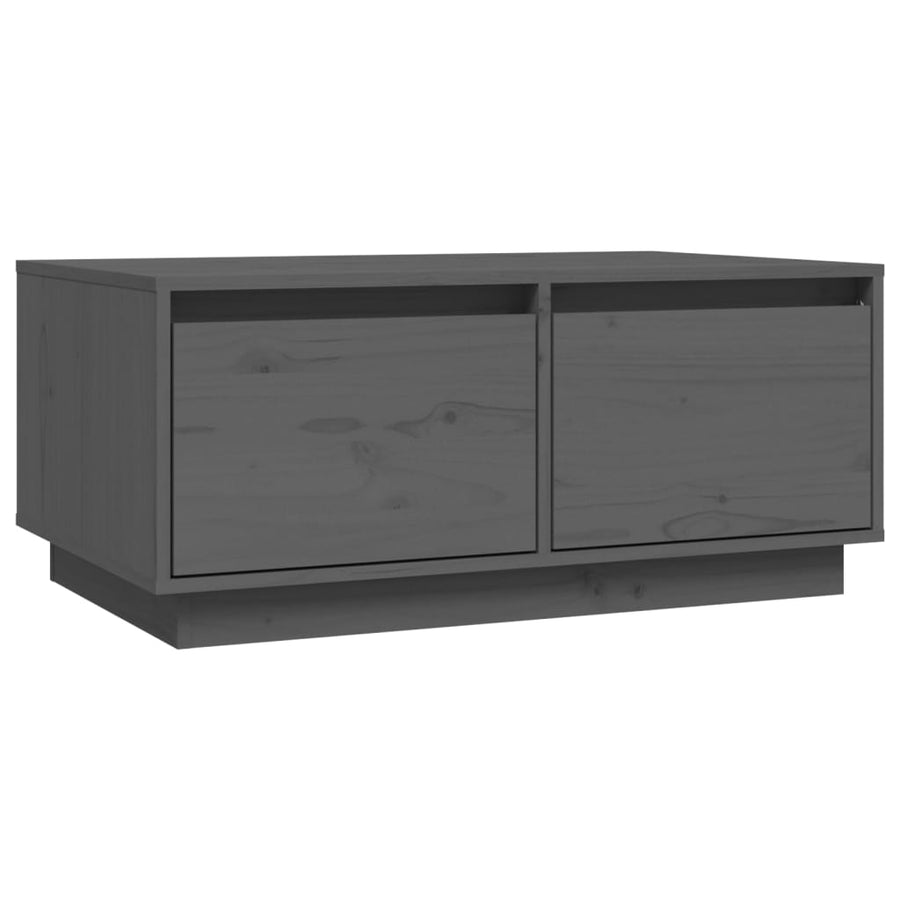 Salontafel 80X50X35 Cm Massief Grenenhout Grijs
