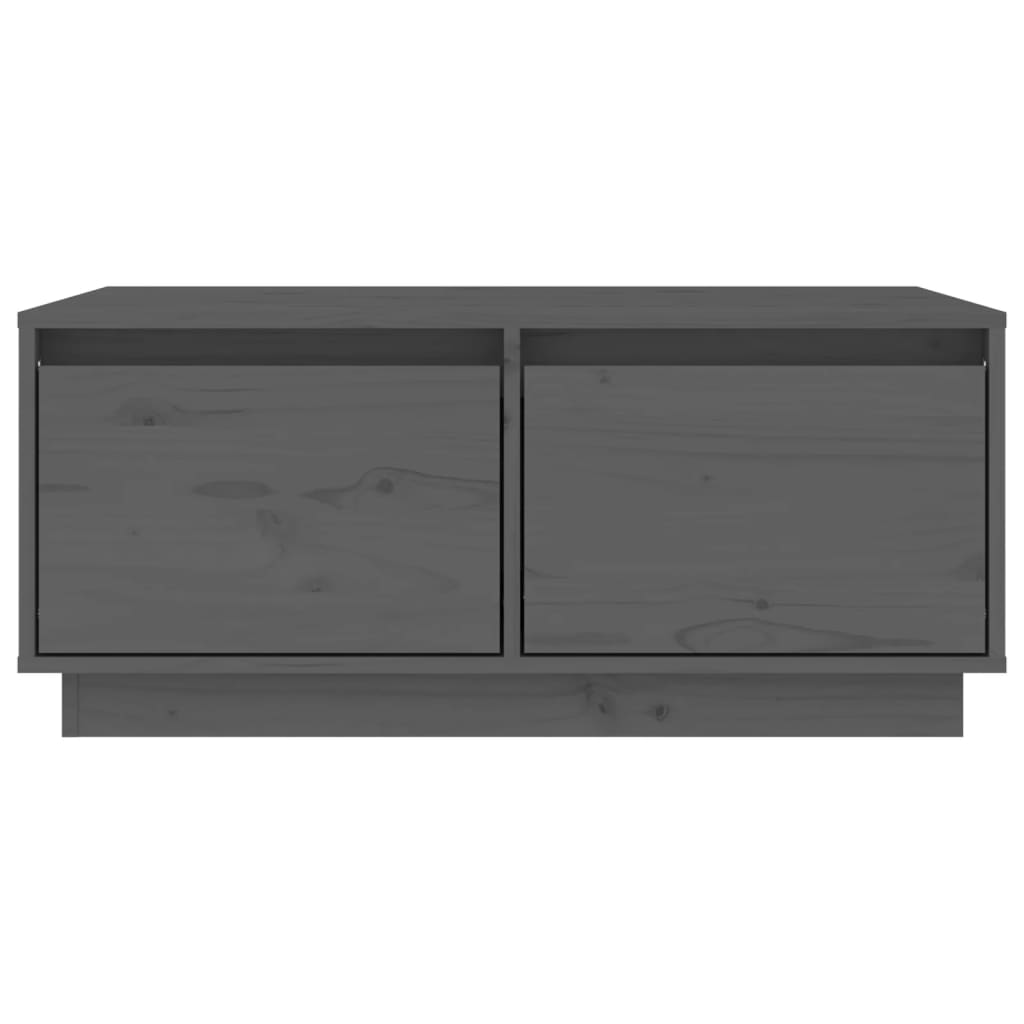 Salontafel 80X50X35 Cm Massief Grenenhout Grijs