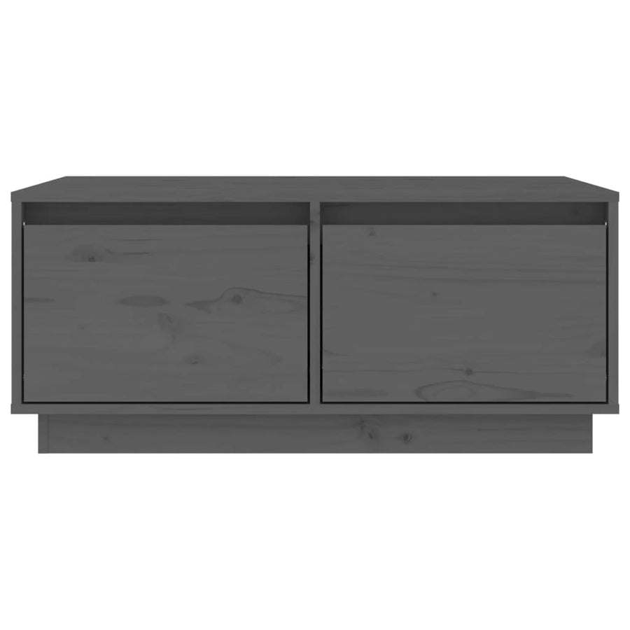 Salontafel 80X50X35 Cm Massief Grenenhout Grijs