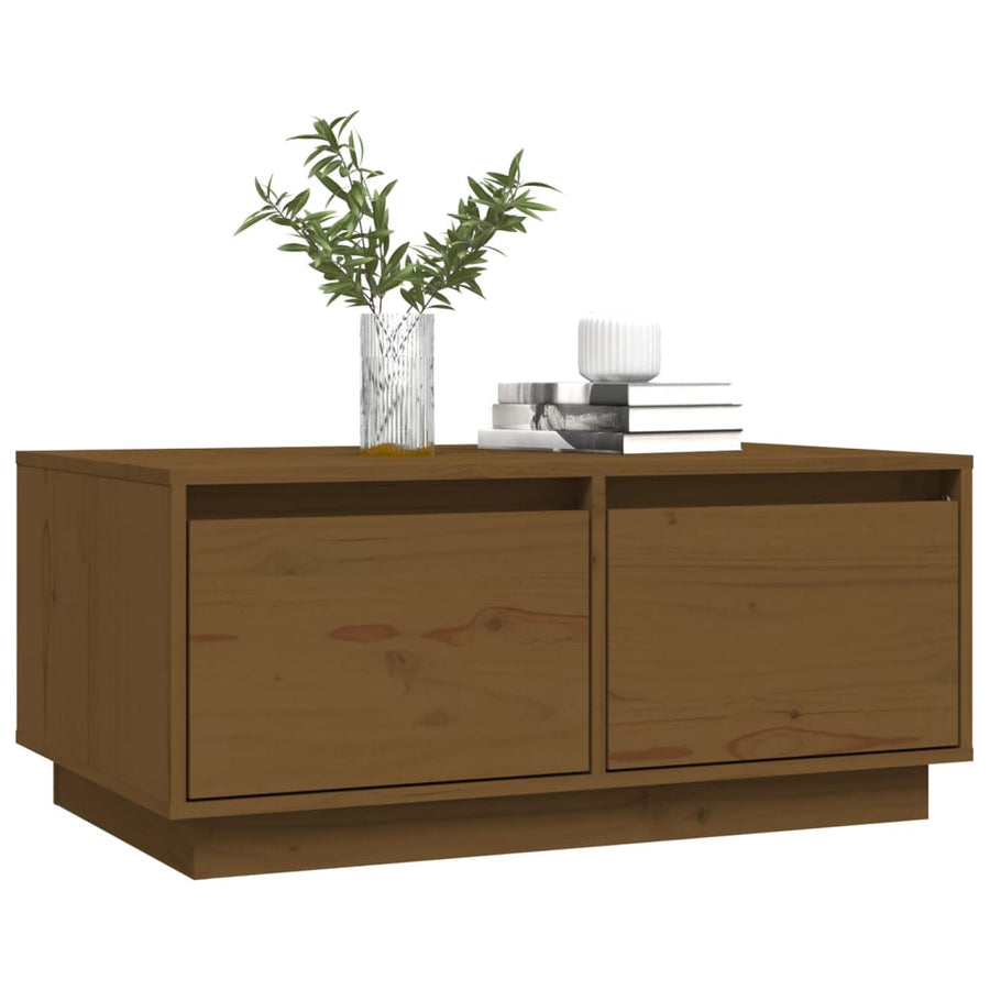 Salontafel 80X50X35 Cm Massief Grenenhout Honingbruin