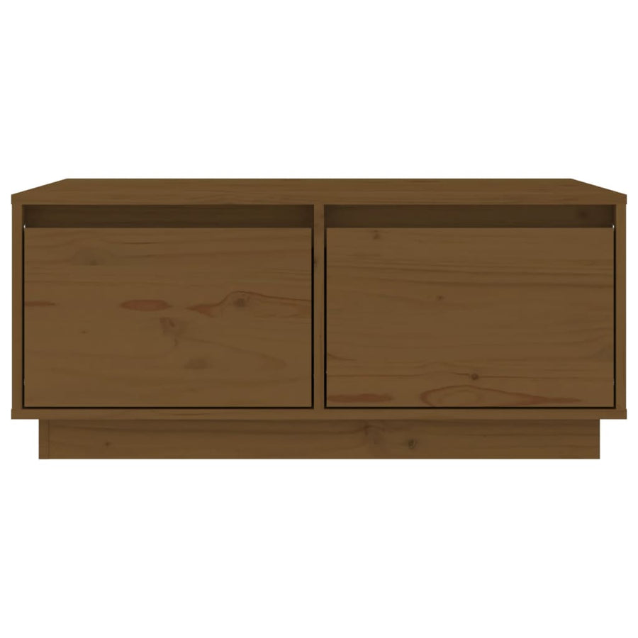 Salontafel 80X50X35 Cm Massief Grenenhout Honingbruin