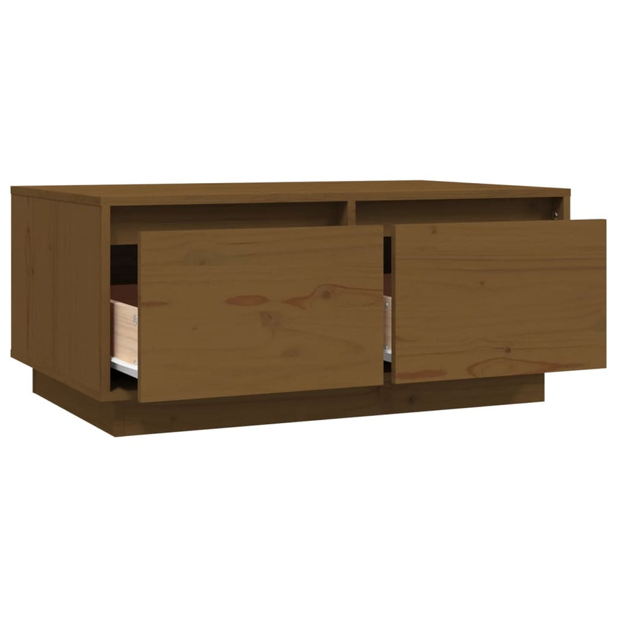 Salontafel 80X50X35 Cm Massief Grenenhout Honingbruin