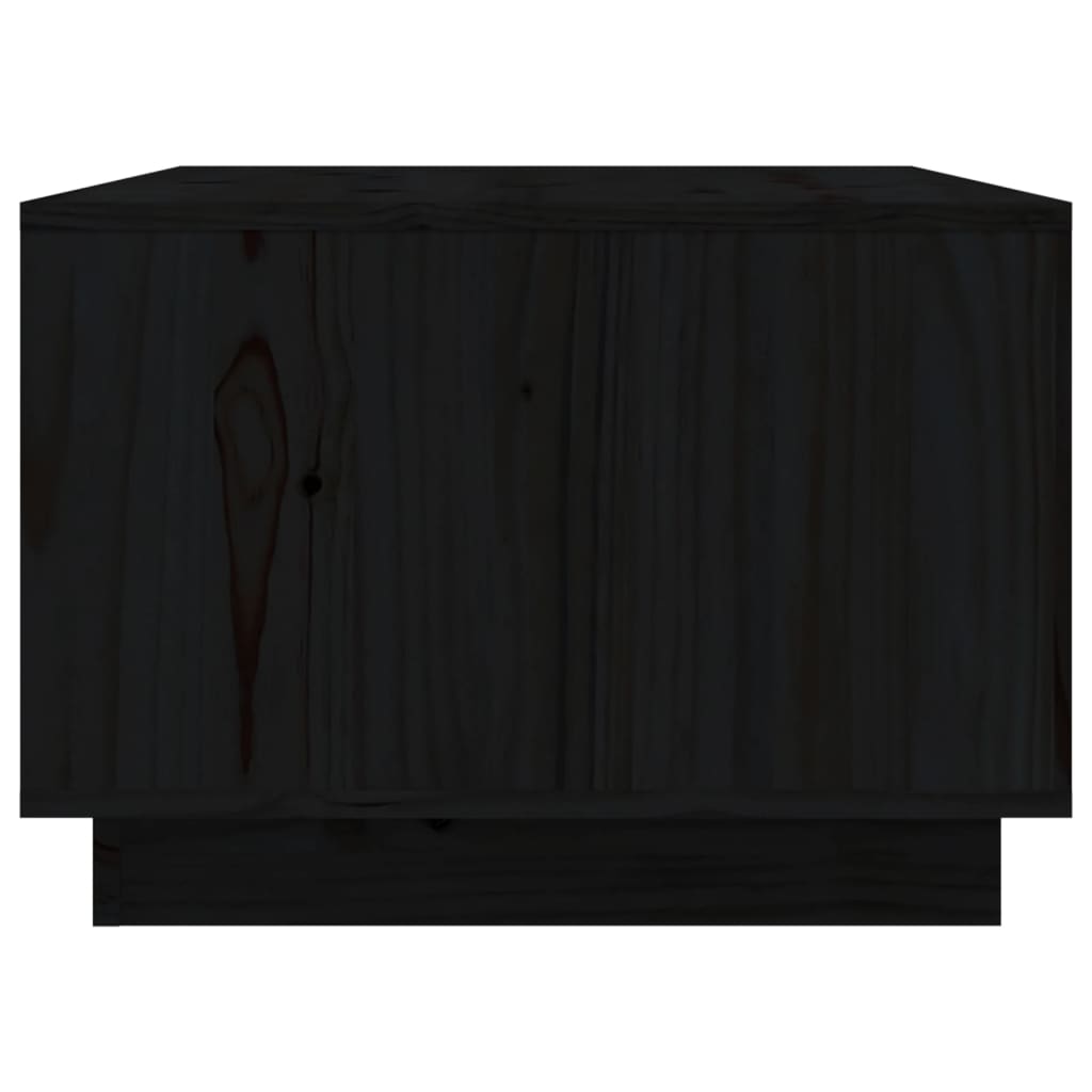 Salontafel 80X50X35 Cm Massief Grenenhout Zwart