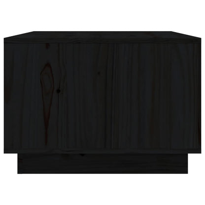 Salontafel 80X50X35 Cm Massief Grenenhout Zwart