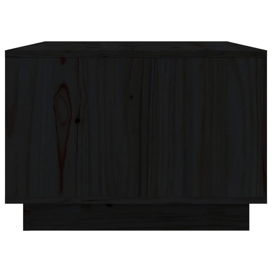Salontafel 80X50X35 Cm Massief Grenenhout Zwart