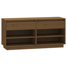 Schoenenkast 110X34X52 Cm Massief Grenenhout Honingbruin