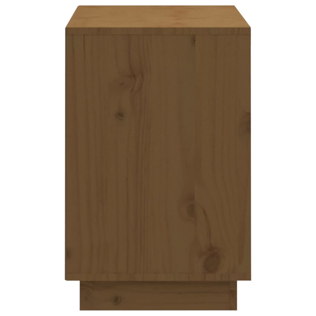 Schoenenkast 110X34X52 Cm Massief Grenenhout Honingbruin